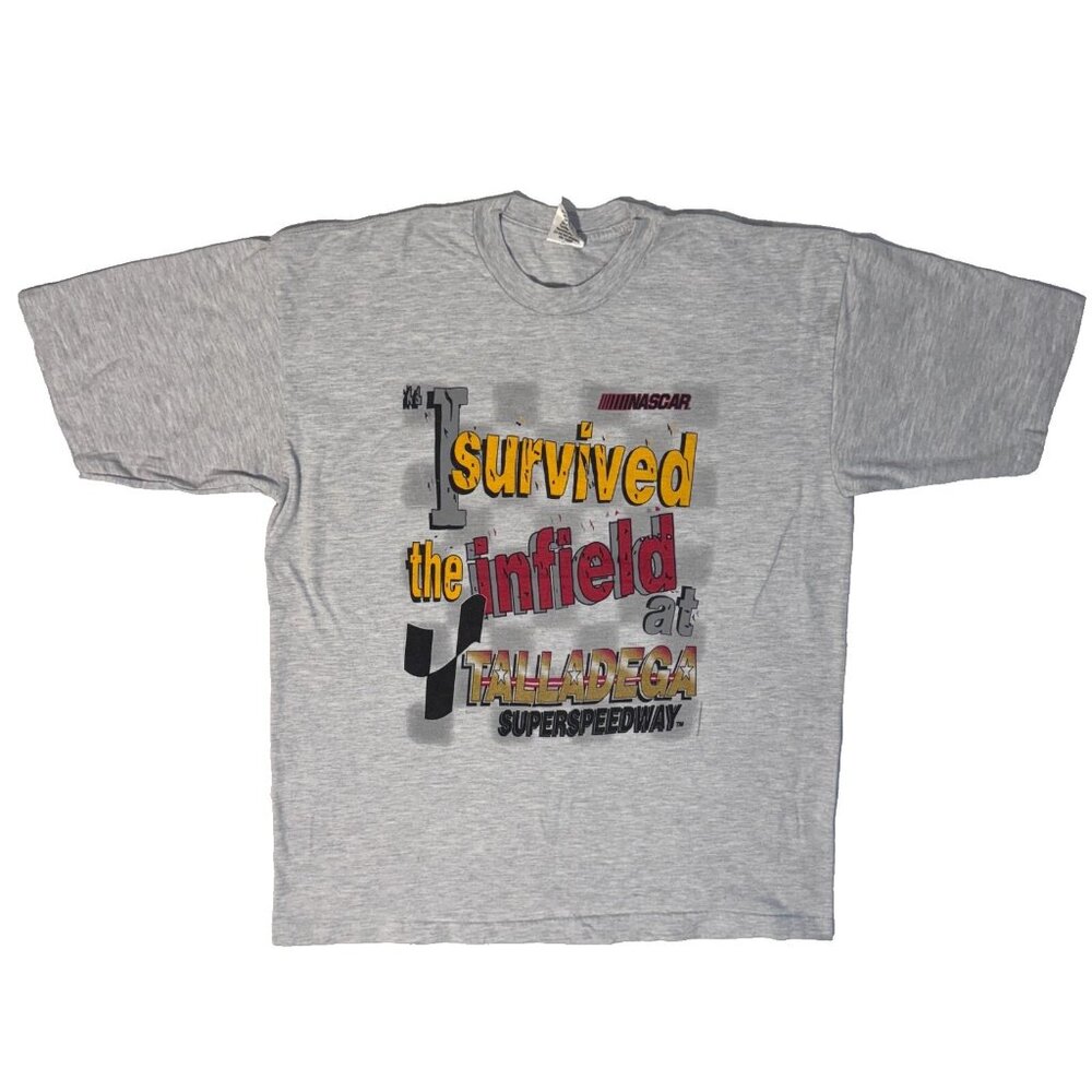 Vintage 1997 NASCAR Racing Talladega Superspeedway Tshirt - XL I Survived